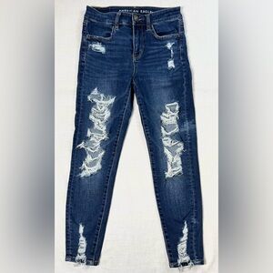 American Eagle Next Level Stretch Hi Rise Jegging Jeans Womens Size 2 X short A2
